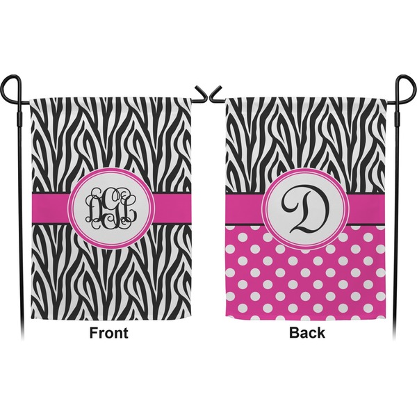 Zebra Print Garden Flag - Double Sided Front and Back