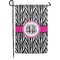 Zebra Print Small Garden Flag - Double Sided w/ Monograms