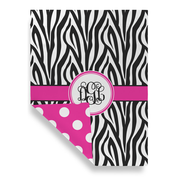 Zebra Print Garden Flags - Large - Double Sided - FRONT FOLDED