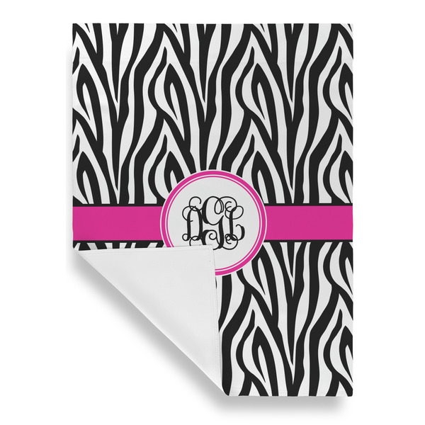Zebra Print Garden Flags - Large - Single Sided - FRONT FOLDED