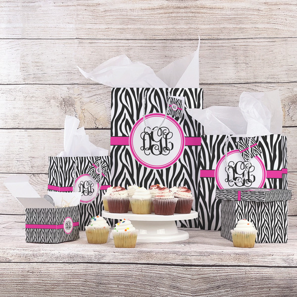 Zebra Print Gift Bags - In Context