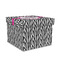Zebra Print Gift Boxes with Lid - Canvas Wrapped - Medium - Front/Main