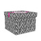 Zebra Print Gift Box with Lid - Canvas Wrapped - Medium (Personalized)