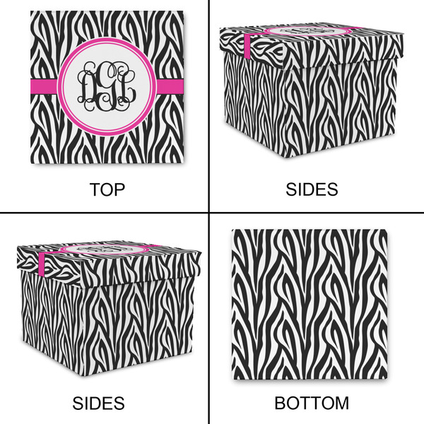 Zebra Print Gift Boxes with Lid - Canvas Wrapped - Small - Approval
