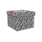Zebra Print Gift Boxes with Lid - Canvas Wrapped - Small - Front/Main