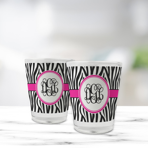 Zebra Print Glass Shot Glass - Standard - LIFESTYLE