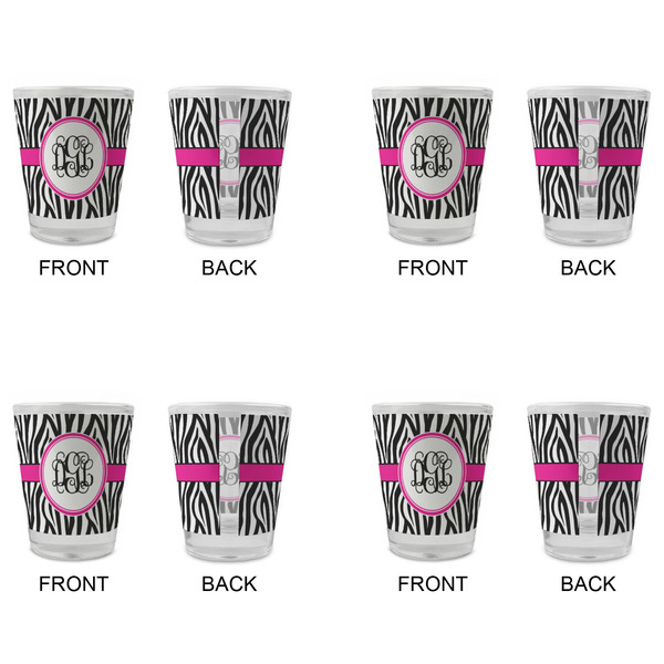 Zebra Print Glass Shot Glass - Standard - Set of 4 - APPROVAL