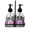 Zebra Print Glass Soap & Lotion Bottle Set (Personalized)