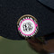 Zebra Print Golf Ball Marker Hat Clip - Gold - On Hat