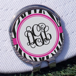 Zebra Print Golf Ball Marker - Hat Clip