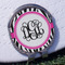 Zebra Print Golf Ball Marker Hat Clip - Silver - Front