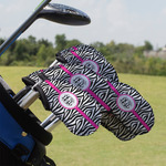 Zebra Print Golf Club Iron Cover - Set of 9 (Personalized)