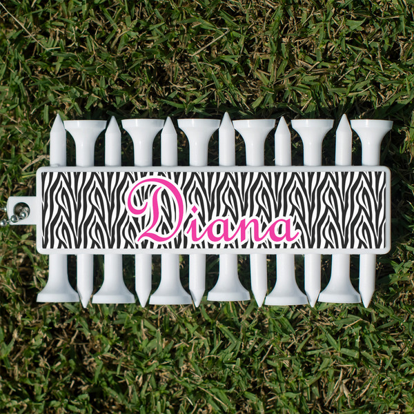Custom Zebra Print Golf Tees & Ball Markers Set (Personalized)