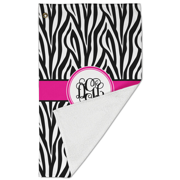 Zebra Print Golf Towel - Folded (Large)