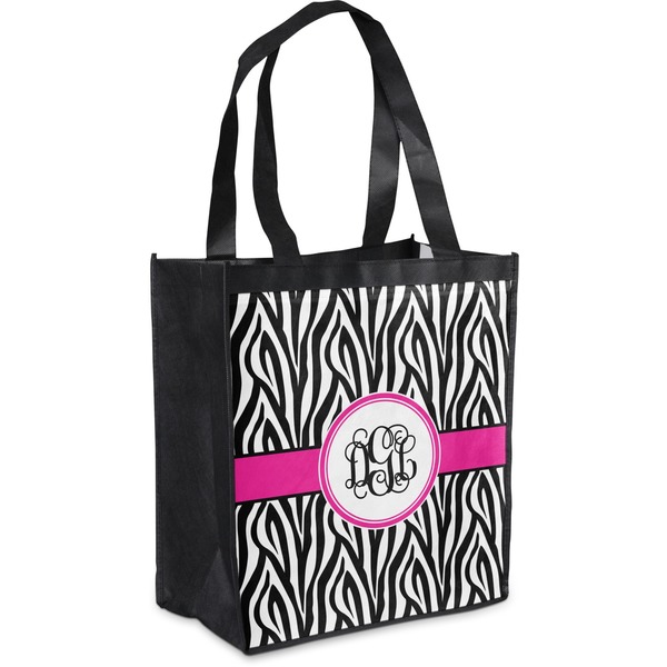 Custom Zebra Print Grocery Bag (Personalized)