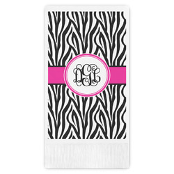Zebra Print Guest Napkins - Full Color - Embossed Edge (Personalized)