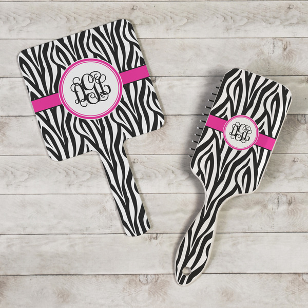 Zebra Print Hand Mirrors - In Context