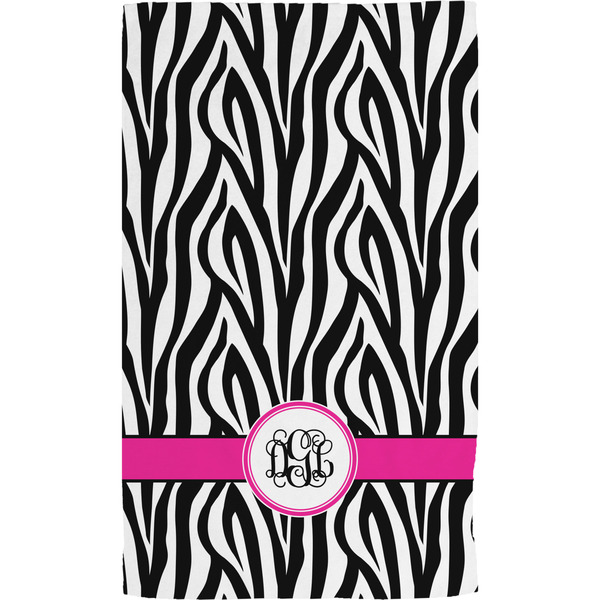 Zebra Print Hand Towel (Personalized)