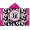 Zebra Print Kids Hooded Towel (Personalized)