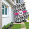 Zebra Print House Flags - Double Sided - LIFESTYLE