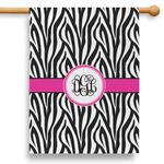 Zebra Print 28" House Flag - Double Sided (Personalized)