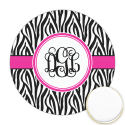 Zebra Print Printed Cookie Topper - Round (Personalized)