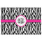 Zebra Print Indoor / Outdoor Rug - 2'x3' - Front Flat