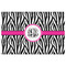 Zebra Print Indoor / Outdoor Rug - 4'x6' - Front Flat