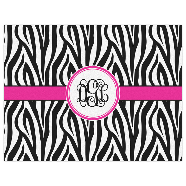 Zebra Print Indoor / Outdoor Rug - 6'x8' - Front Flat