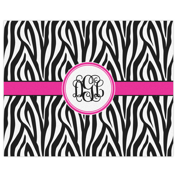 Zebra Print Indoor / Outdoor Rug - 8'x10' - Front Flat