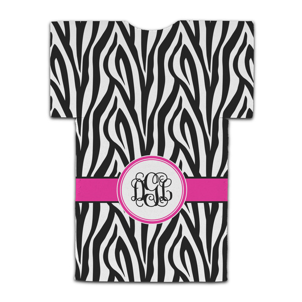 Zebra Print Jersey Bottle Cooler - BACK (flat)