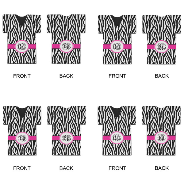 Zebra Print Jersey Bottle Cooler - Set of 4 - APPROVAL