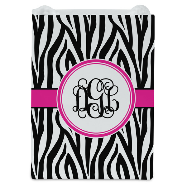 Zebra Print Jewelry Gift Bag - Gloss - Front