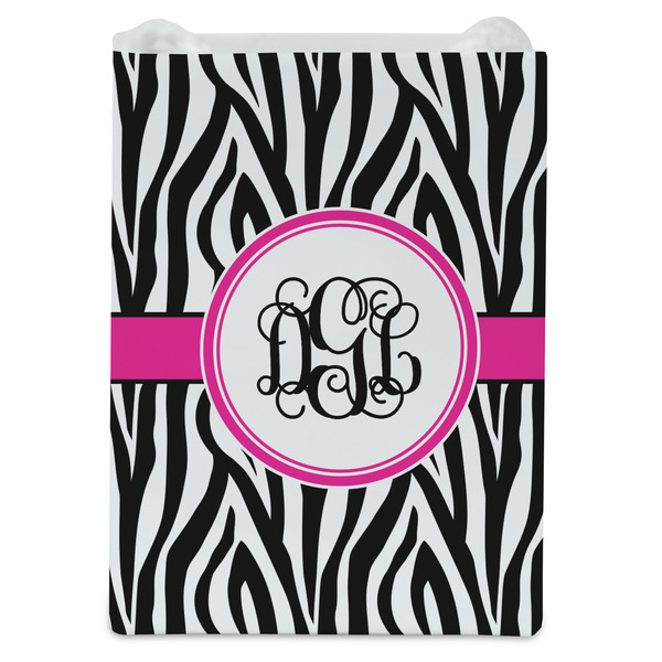 Zebra Print Jewelry Gift Bag - Matte - Front