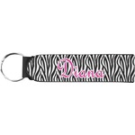 Zebra Print Neoprene Keychain Fob (Personalized)