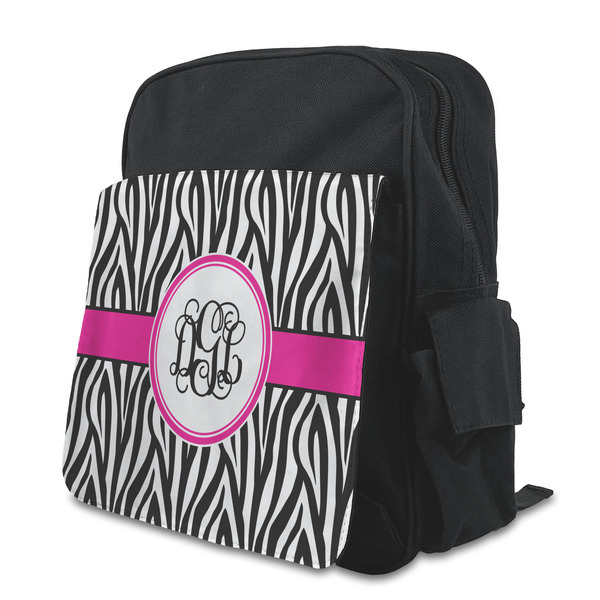 Custom Zebra Print Preschool Backpack (Personalized)
