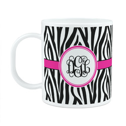 Zebra Print Plastic Kids Mug (Personalized)