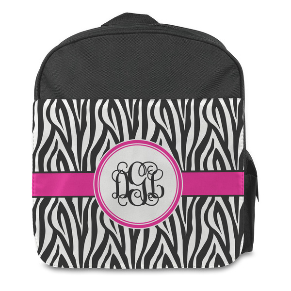 Zebra Print Kids Backpack - Front