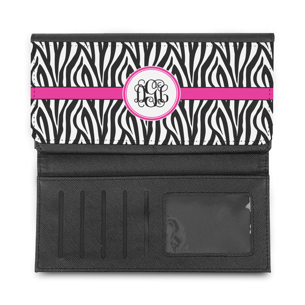 Zebra Print Ladies Wallet - Half Way Open