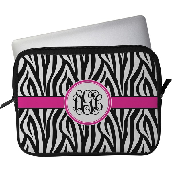 Custom Zebra Print Laptop Sleeve / Case - 13" (Personalized)
