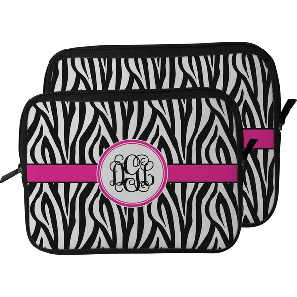 Zebra Print Laptop Sleeve (Size Comparison)