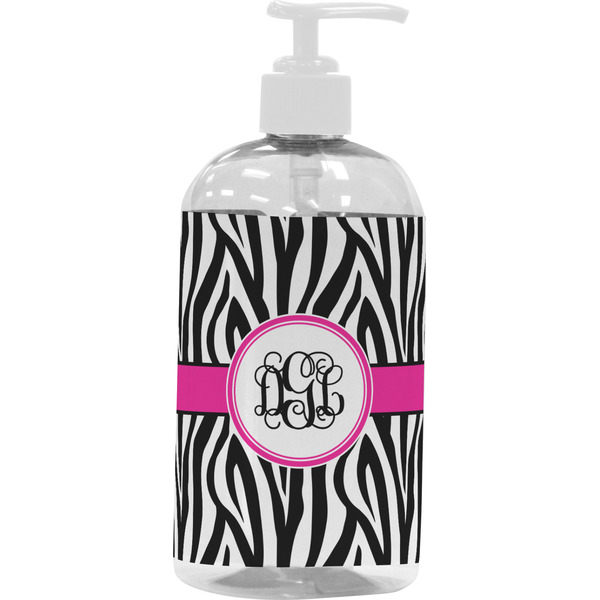 Zebra Print Large Liquid Dispenser (16 oz) - White