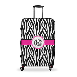 Zebra Print Suitcase - 28" Large - Checked w/ Monogram