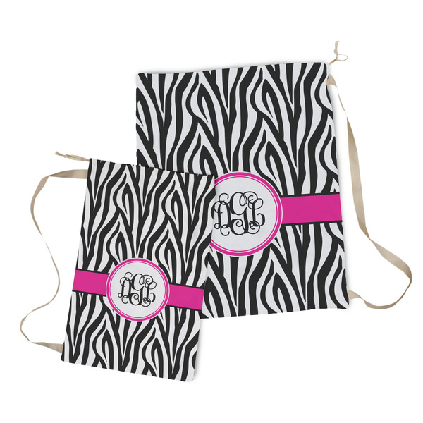 Zebra Print Laundry Bag - Both Bags
