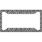 Zebra Print License Plate Frame (Personalized)