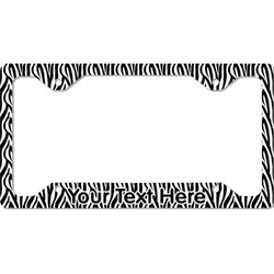 Zebra Print License Plate Frame - Style C (Personalized)