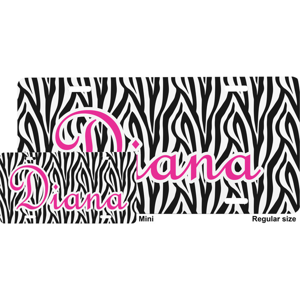 Zebra Print License Plate (Sizes)