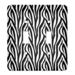 Zebra Print Light Switch Cover (2 Toggle Plate)