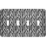 Zebra Print Light Switch Cover (4 Toggle Plate)