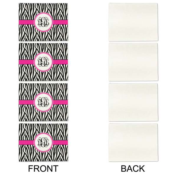 Zebra Print Linen Placemat - APPROVAL Set of 4 (single sided)